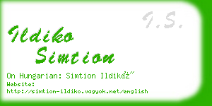 ildiko simtion business card